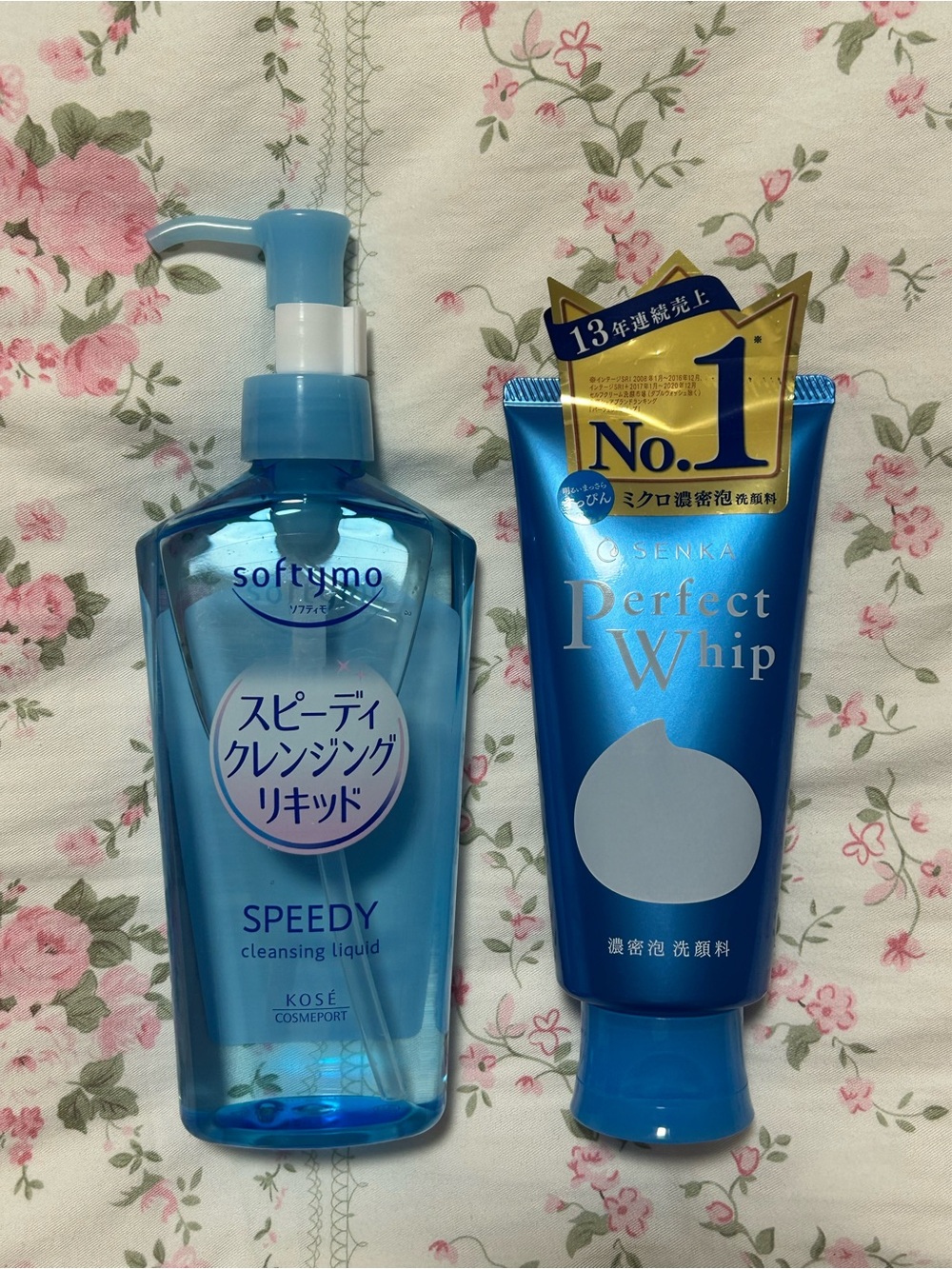 Softymo Speedy Cleansing Liquid + Senka Perfect Whip Facial Cleanser Duo